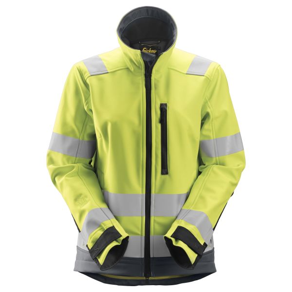 Softshelljakke Snickers 1237 AllroundWork varsel, gul XL
